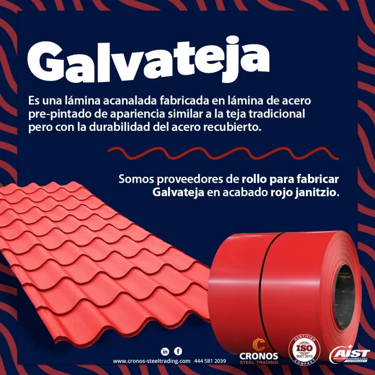 Acero para fabricar galvateja