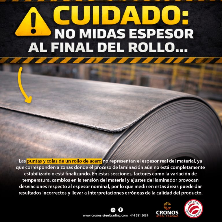 Dónde medir el espesor de una lamina de acero