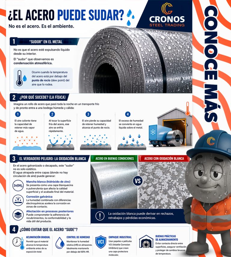 Condensación en acero