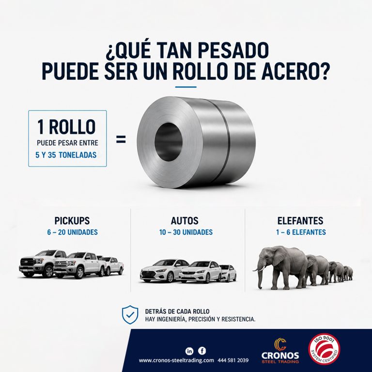 Cuánto pesa un rollo de acero