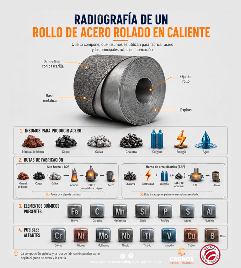 De qué está hecho un rollo de acero