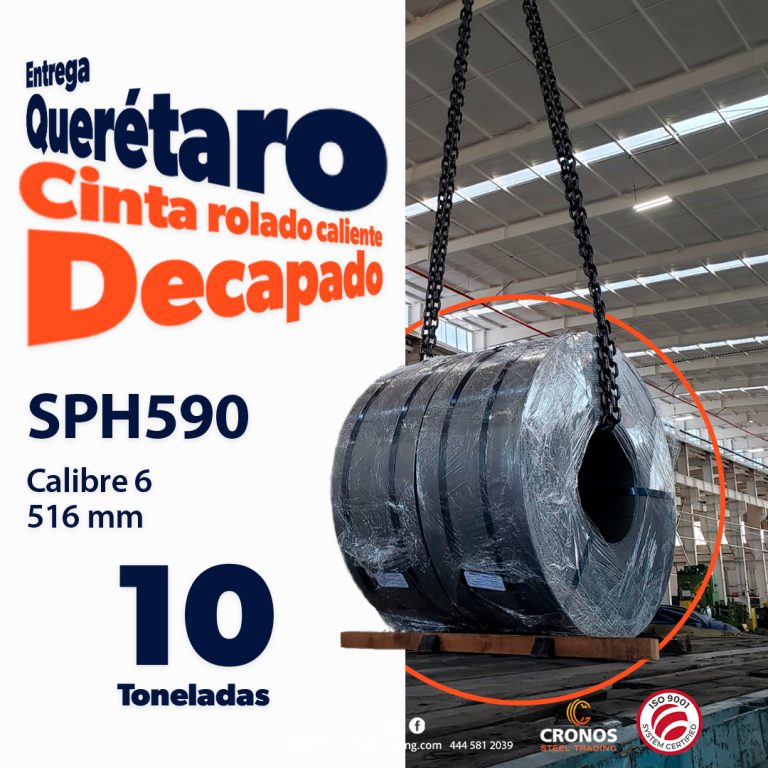 Acero rolado en caliente decapado SPH590